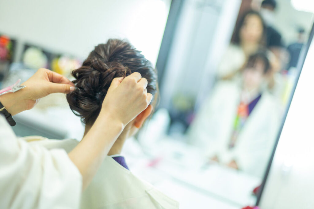 木津川市_精華町_京田辺市の成人式_フォトスタジオワタナベ(渡辺写真館)_振袖レンタル_着付け_当日支度_写真